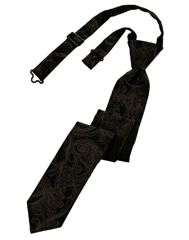 Cravate skinny pré-nouée à motif tapisserie