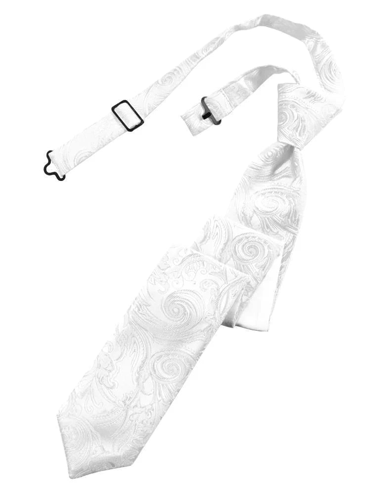 Cravate skinny pré-nouée à motif tapisserie