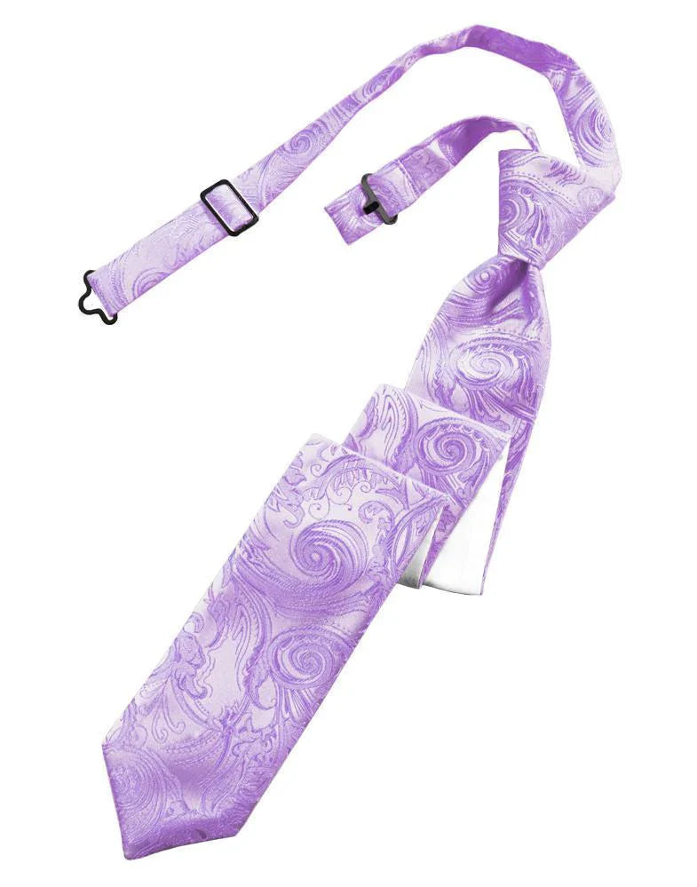 Cravate skinny pré-nouée à motif tapisserie