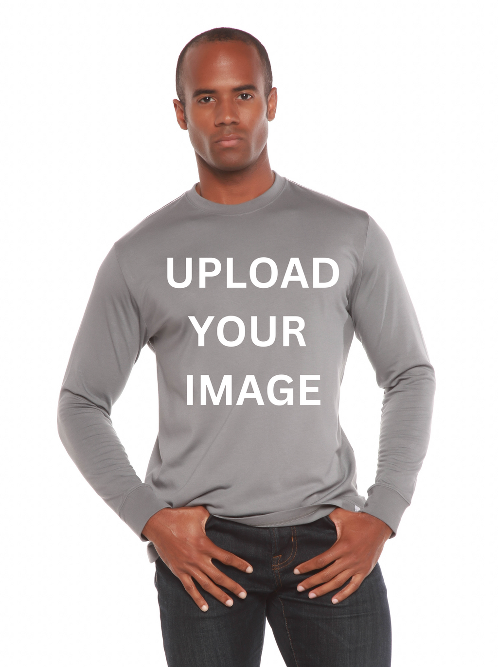 Custom Printed Men's Bamboo Viscose/Organic Cotton Long Sleeve T-Shirt - The7Letter