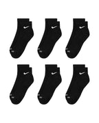 Chaussettes de cheville Nike Dri-Fit amorties, paquet de 6 - Noir