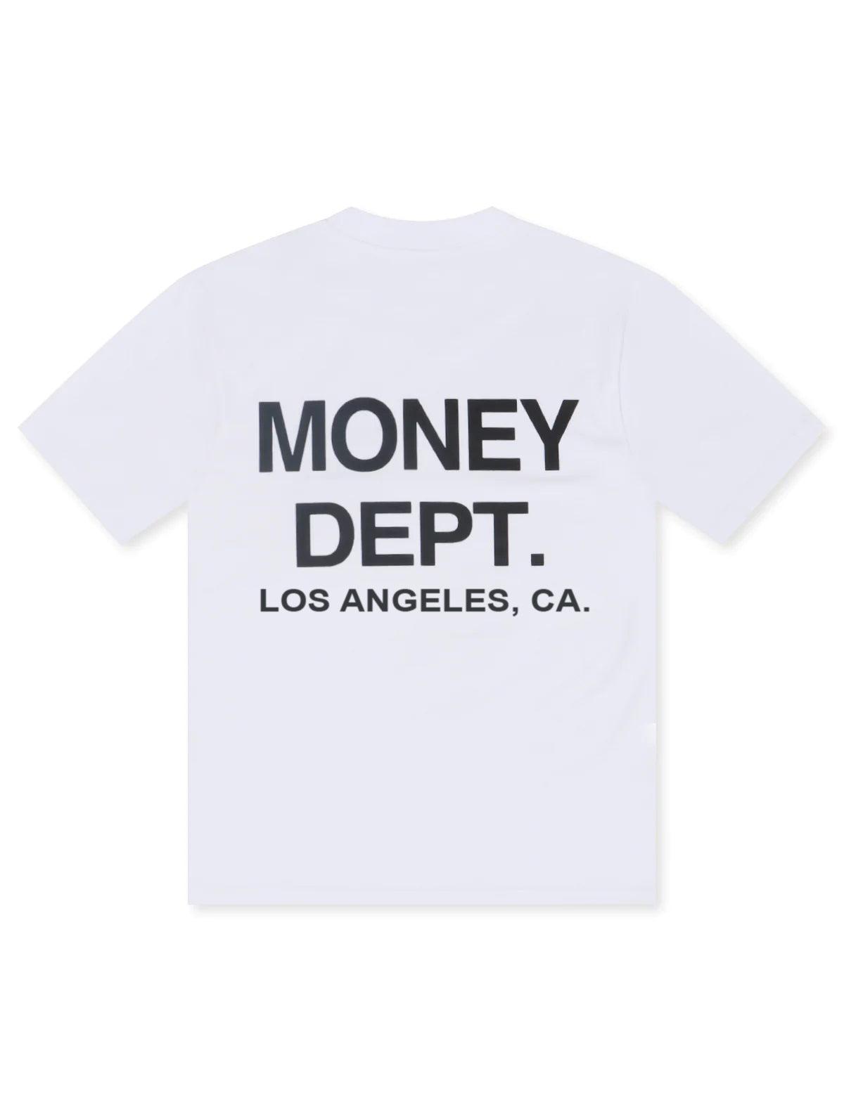 Money Dept. Los Angeles Heavyweight T-Shirt – Weiß/Schwarz