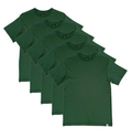 Men's Bamboo Viscose/Organic Cotton Short Sleeve T-Shirt Pine Green Color - 5-Pack - The7Letter