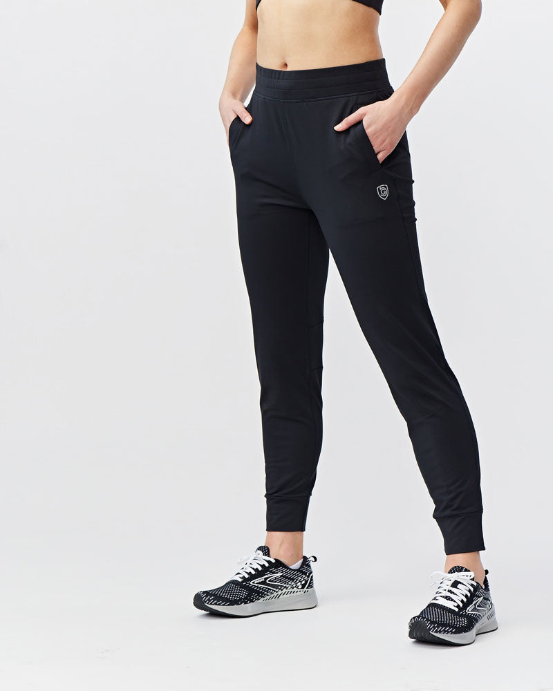 Valia Damen Joggingshose, Schwarz