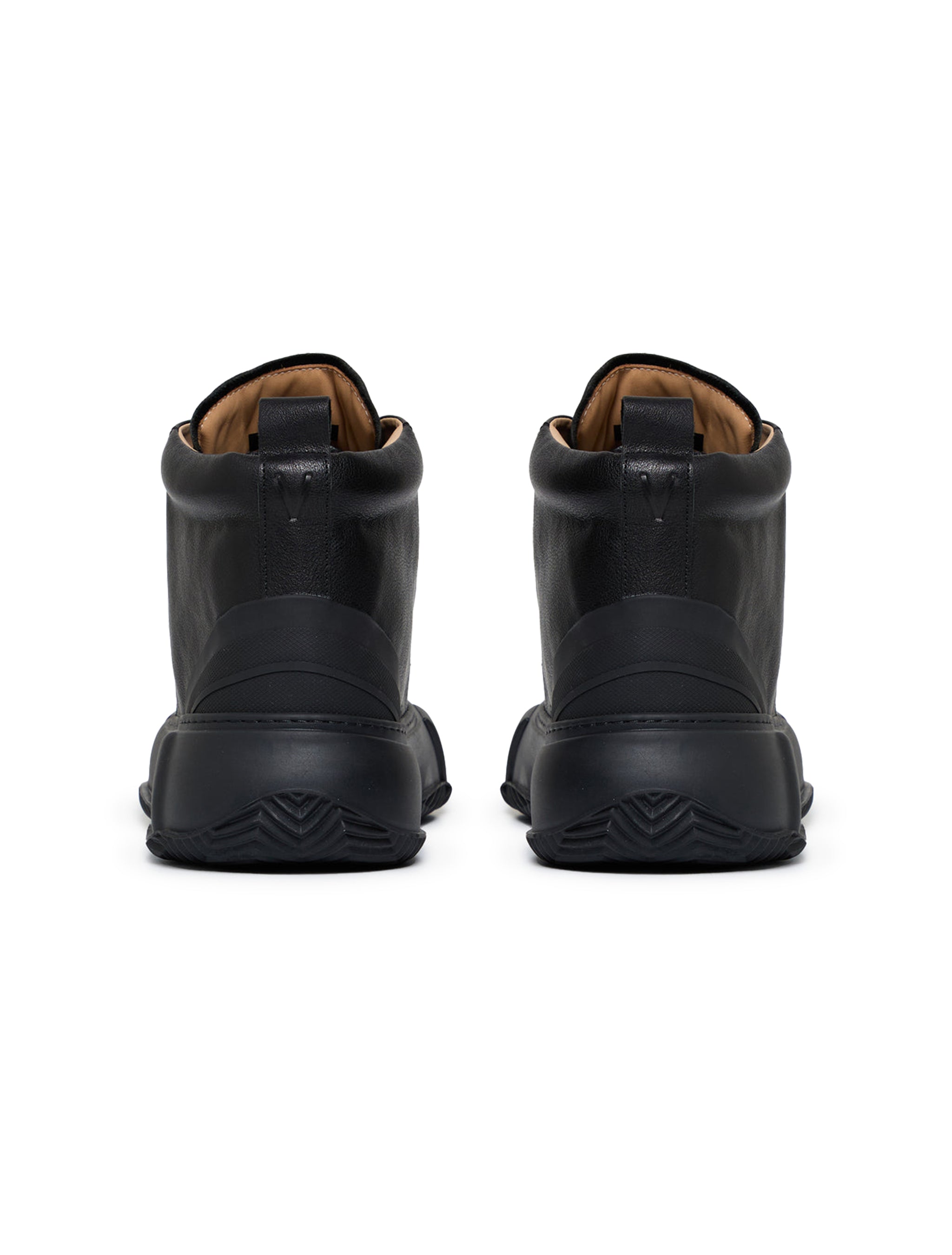 Valabasas "Vision" High Top Shoes - Black Leather