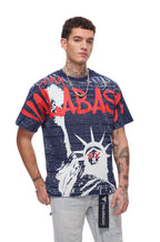 T-shirt Valabasas Freedom - Bleu marine