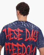 T-shirt Valabasas Freedom - Bleu marine