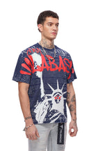 T-shirt Valabasas Freedom - Bleu marine