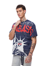 T-shirt Valabasas Freedom - Bleu marine