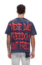T-shirt Valabasas Freedom - Bleu marine
