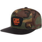 VZLA Flat Bill Snapback Hat - Camo/Black 2.0