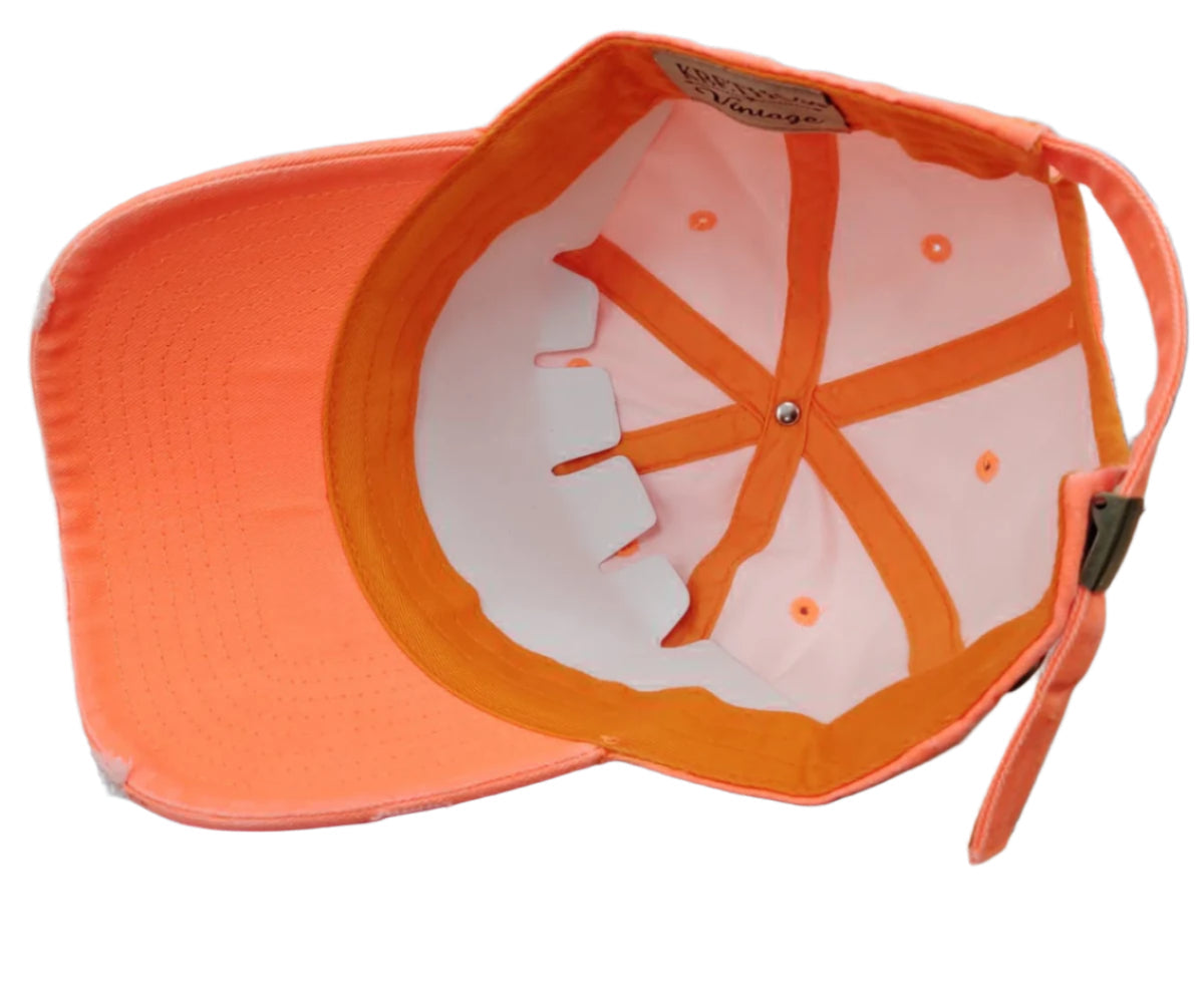 Vintage Verstellbare Dominikanische Schild Neonorange Hüte