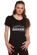 Adventure Printed Women's Bamboo/Cotton Short Sleeve Scoop Neck T-Shirt - The7Letter