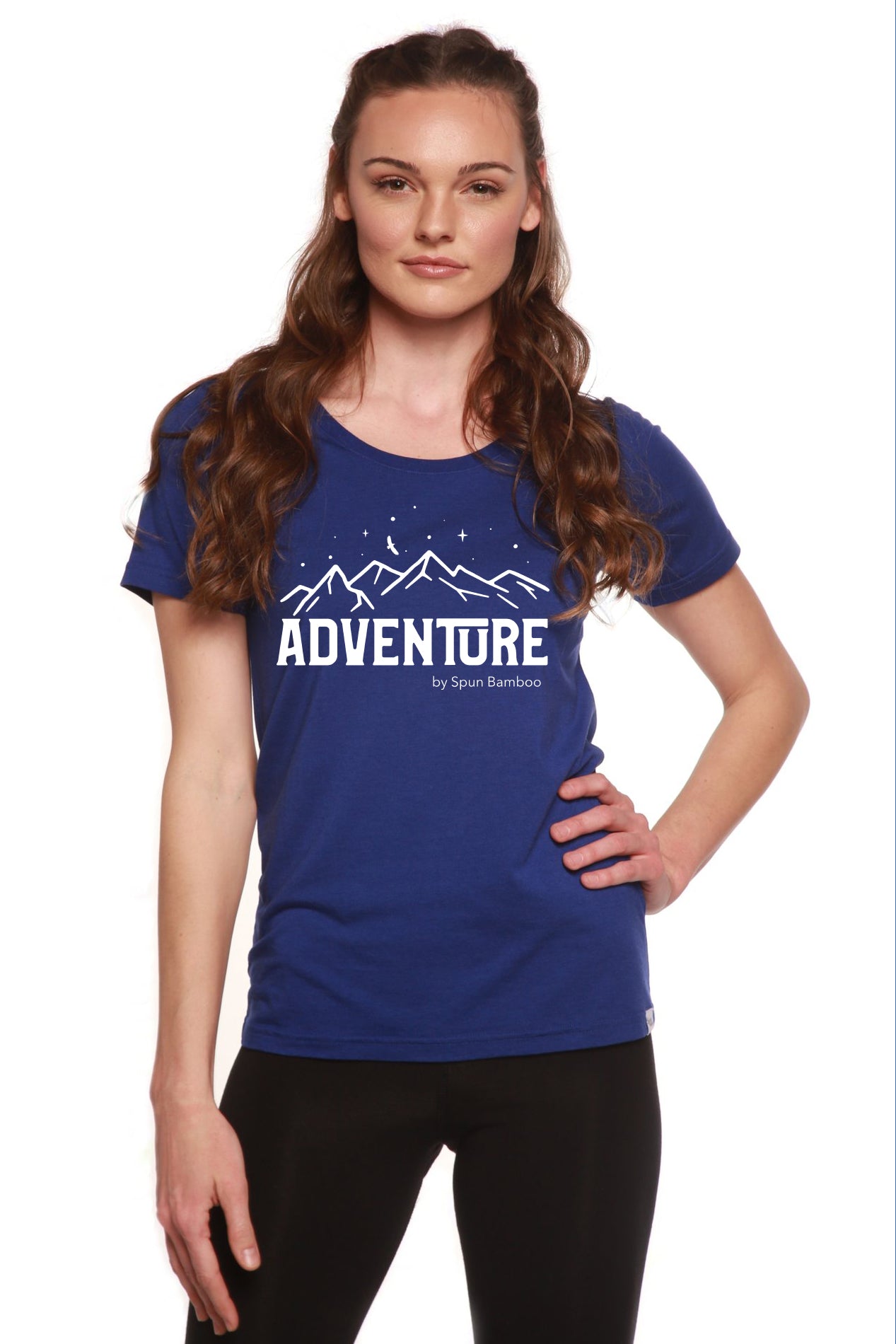 Adventure Printed Women's Bamboo/Cotton Short Sleeve Scoop Neck T-Shirt - The7Letter