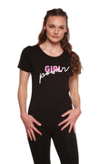 Girl Power Printed Women's Bamboo/Cotton Short Sleeve Scoop Neck T-Shirt - The7Letter