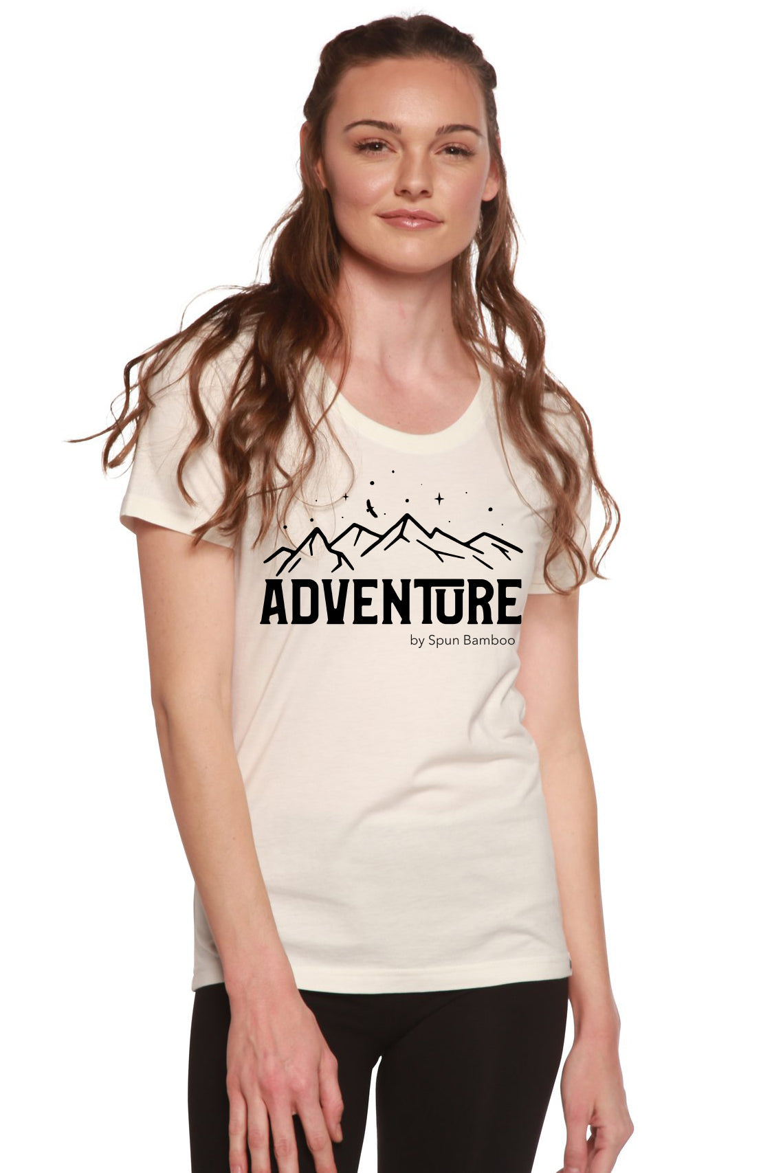 Adventure Printed Women's Bamboo/Cotton Short Sleeve Scoop Neck T-Shirt - The7Letter