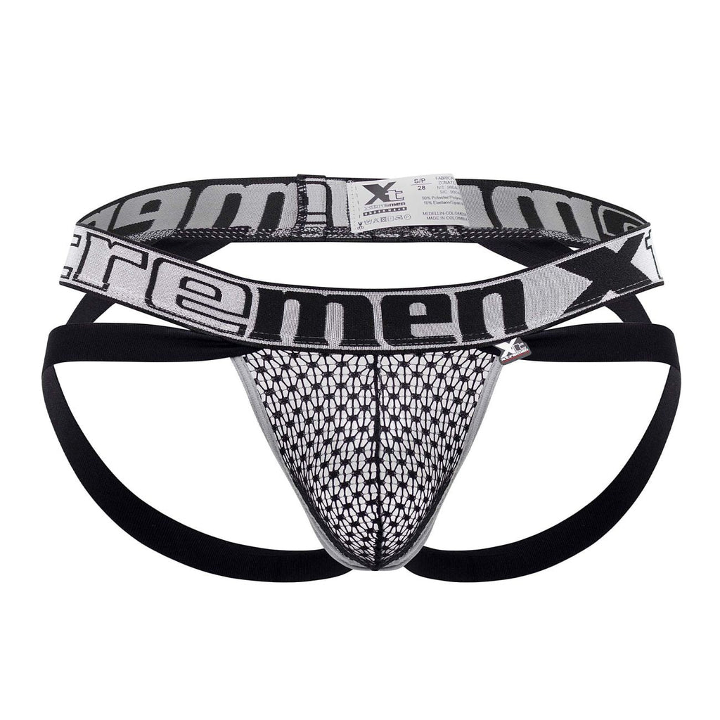 Jockstrap en dentelle Xtremen 91118, couleur noir