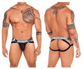 Jockstrap en dentelle Xtremen 91118, couleur noir