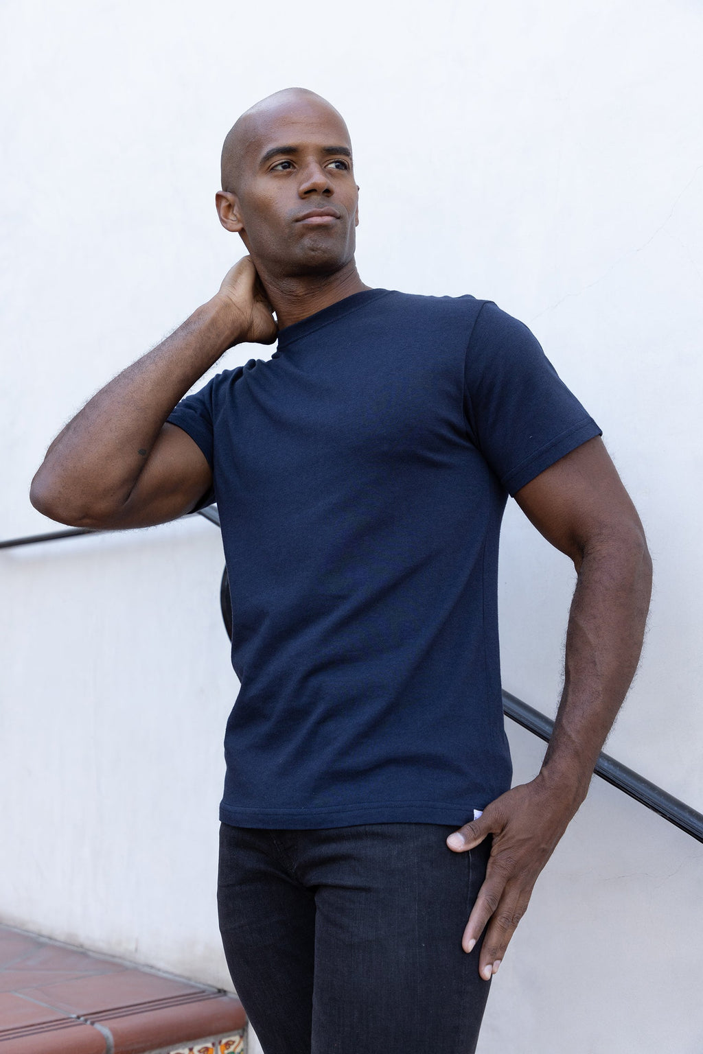 Men's Bamboo Viscose/Organic Cotton Short Sleeve Contrast Stitch T-Shirt - The7Letter