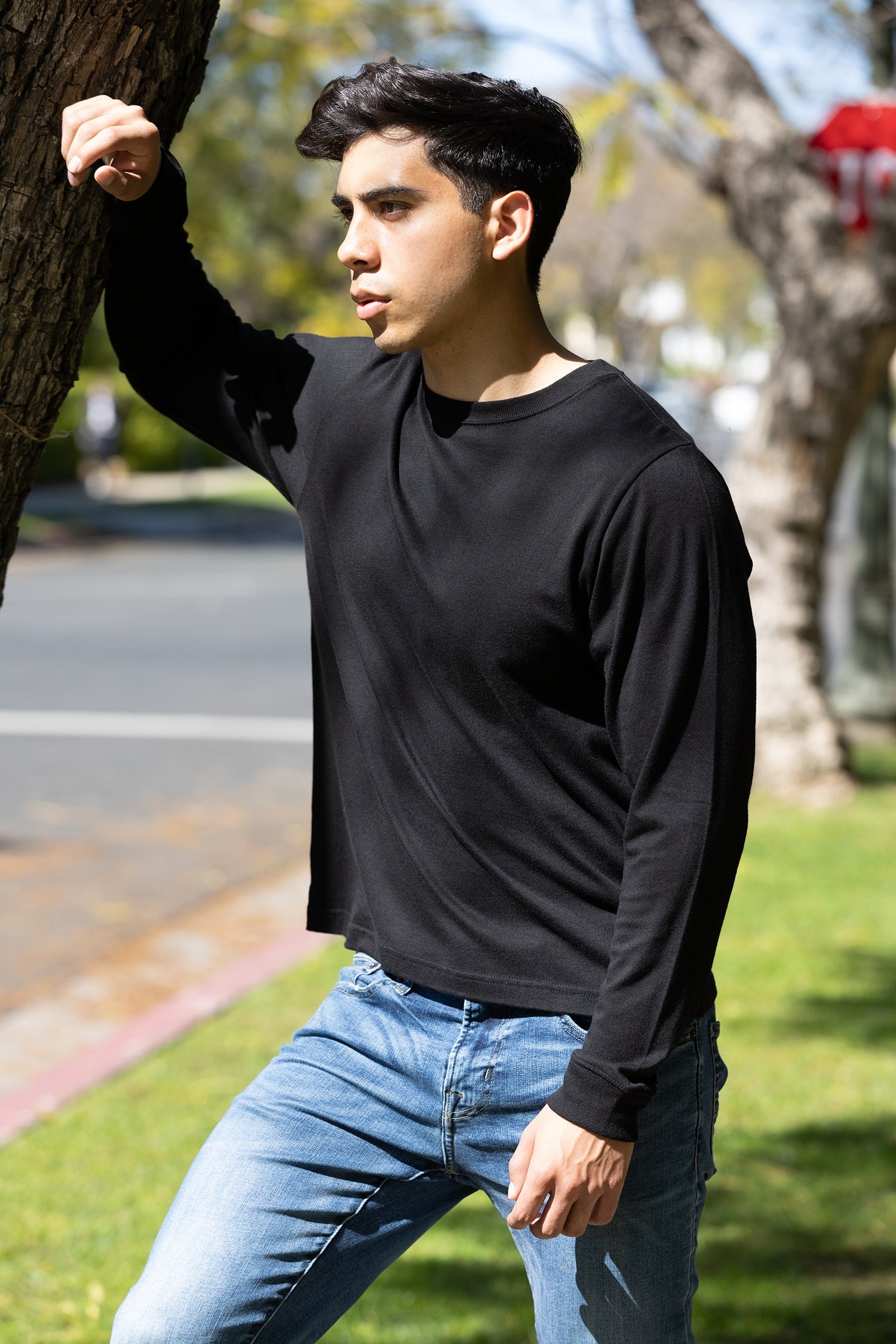 Men's Bamboo Viscose/Organic Cotton Long Sleeve T-Shirt - The7Letter