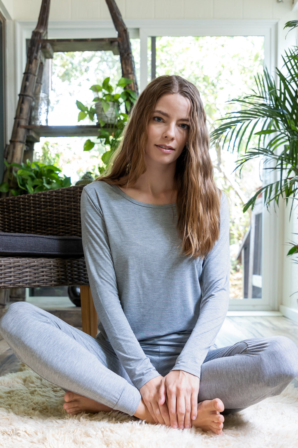 Women's Bamboo Lounge Long Sleeve T-Shirt - The7Letter