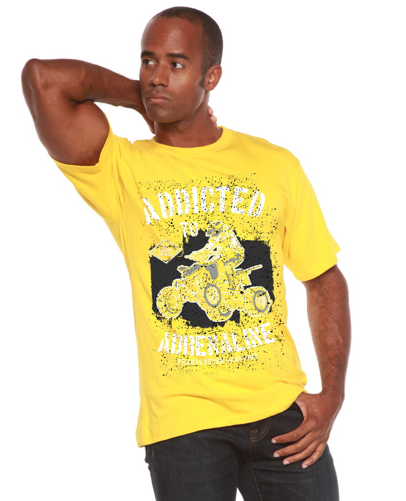 Addicted To Adrenaline Men's Bamboo Viscose/Organic Cotton Short Sleeve Graphic T-Shirt - The7Letter