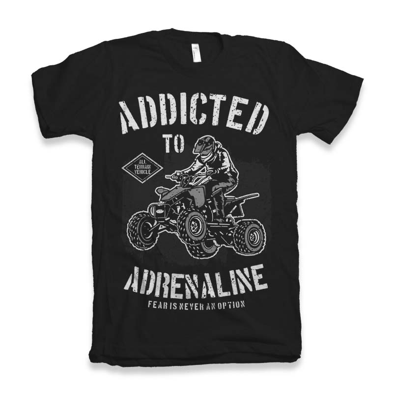 Addicted To Adrenaline Men's Bamboo Viscose/Organic Cotton Short Sleeve Graphic T-Shirt - The7Letter