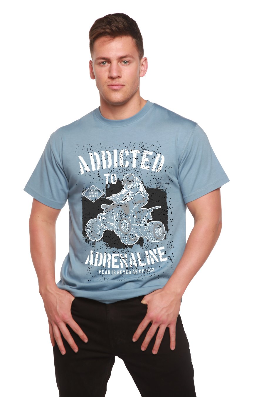 Addicted To Adrenaline Men's Bamboo Viscose/Organic Cotton Short Sleeve Graphic T-Shirt - The7Letter