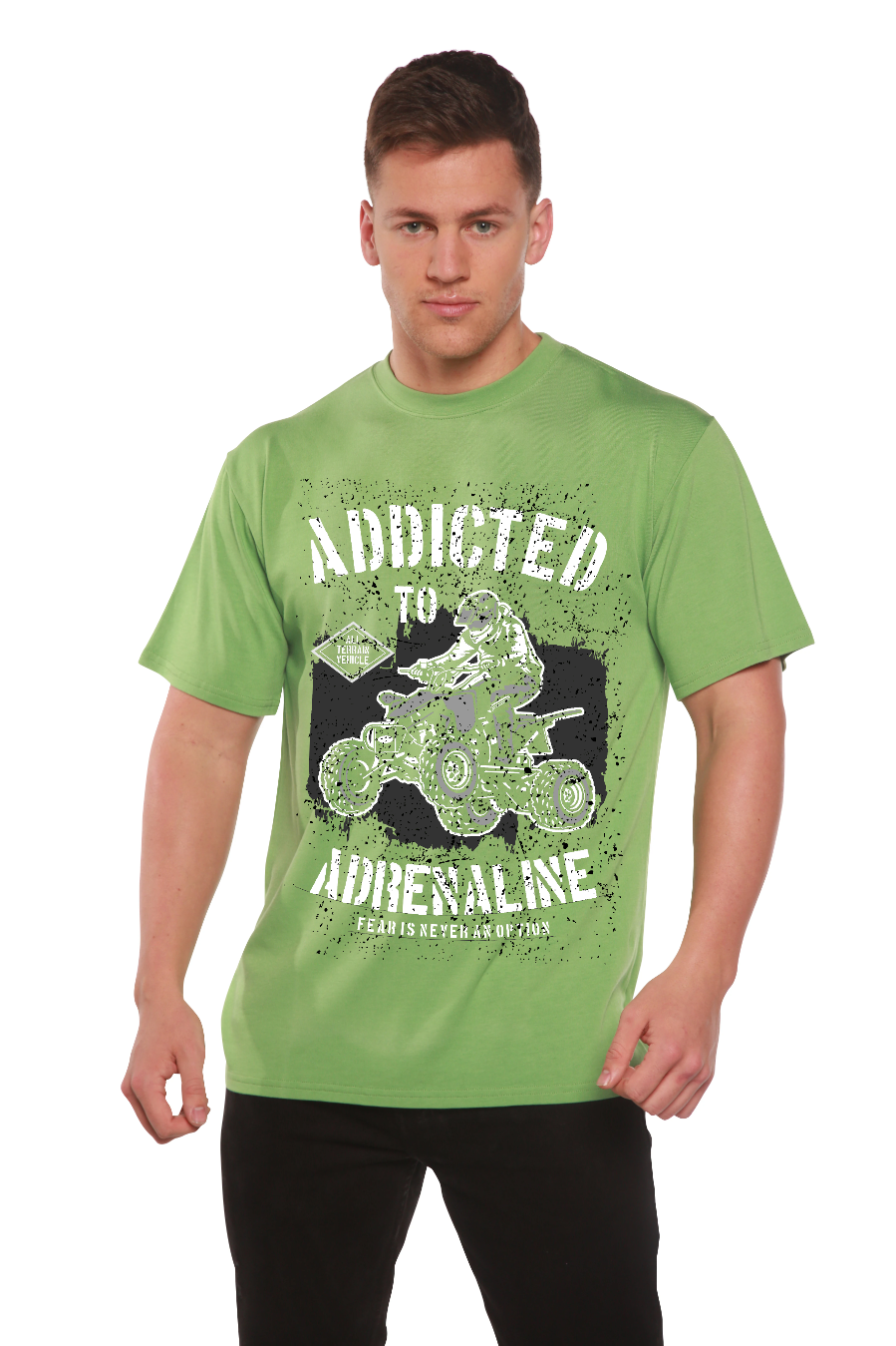 Addicted To Adrenaline Men's Bamboo Viscose/Organic Cotton Short Sleeve Graphic T-Shirt - The7Letter
