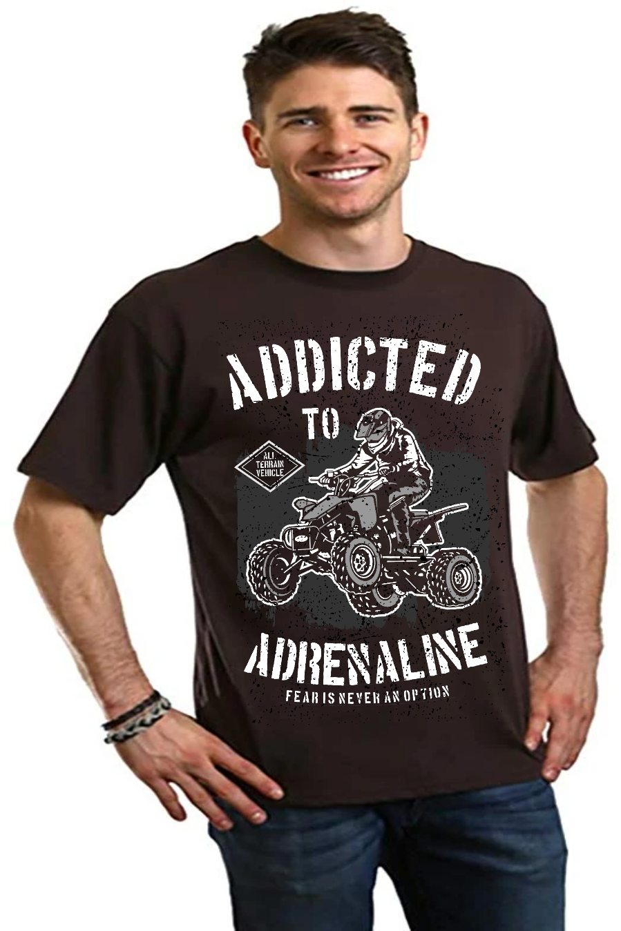 Addicted To Adrenaline Men's Bamboo Viscose/Organic Cotton Short Sleeve Graphic T-Shirt - The7Letter