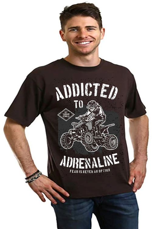 Addicted To Adrenaline Men's Bamboo Viscose/Organic Cotton Short Sleeve Graphic T-Shirt - The7Letter