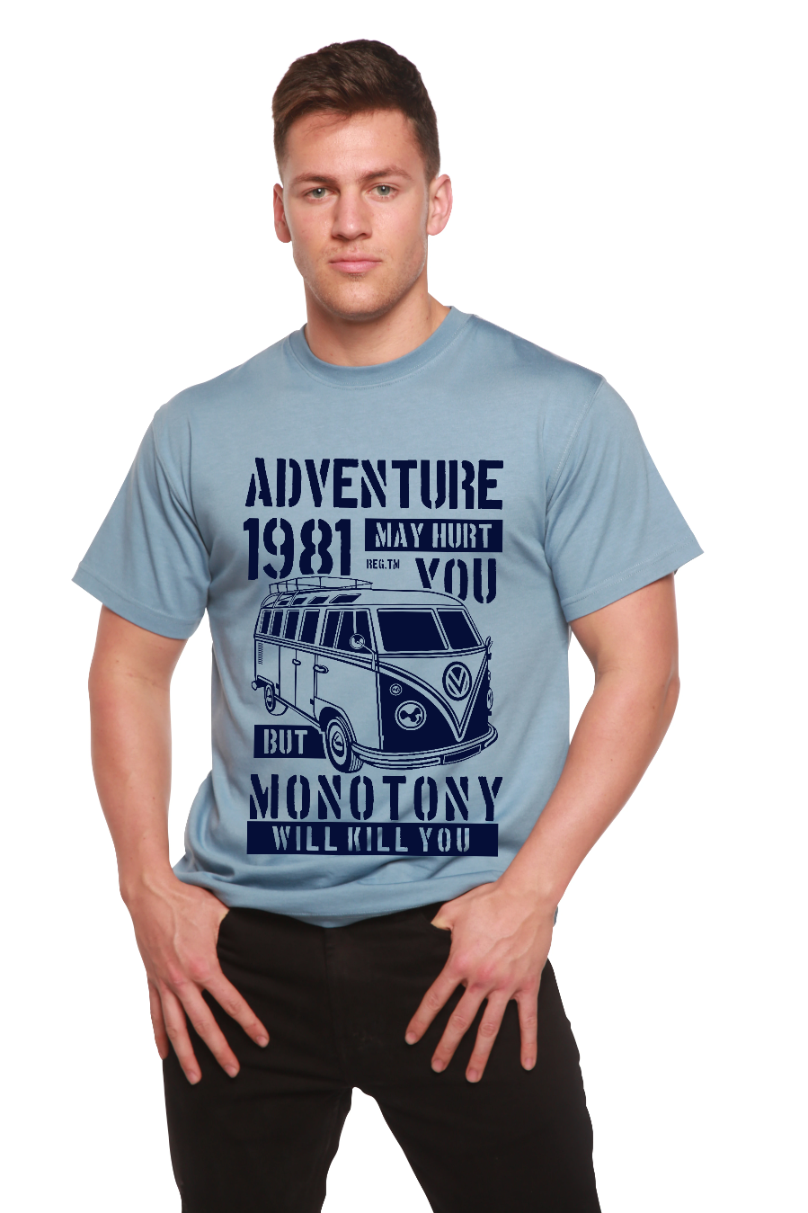 Adventure 1981 Men's Bamboo Viscose/Organic Cotton Short Sleeve Graphic T-Shirt - The7Letter