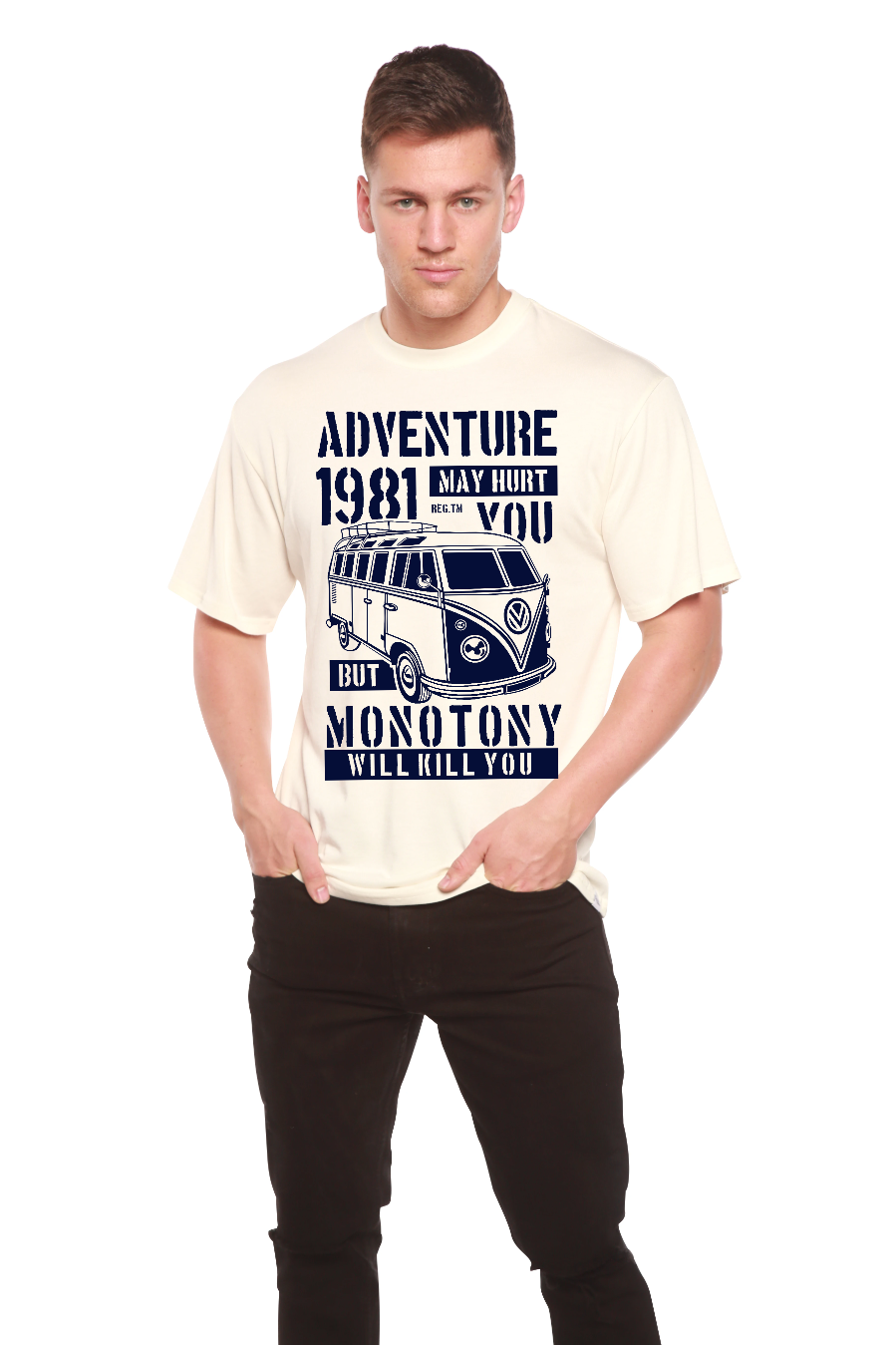 Adventure 1981 Men's Bamboo Viscose/Organic Cotton Short Sleeve Graphic T-Shirt - The7Letter