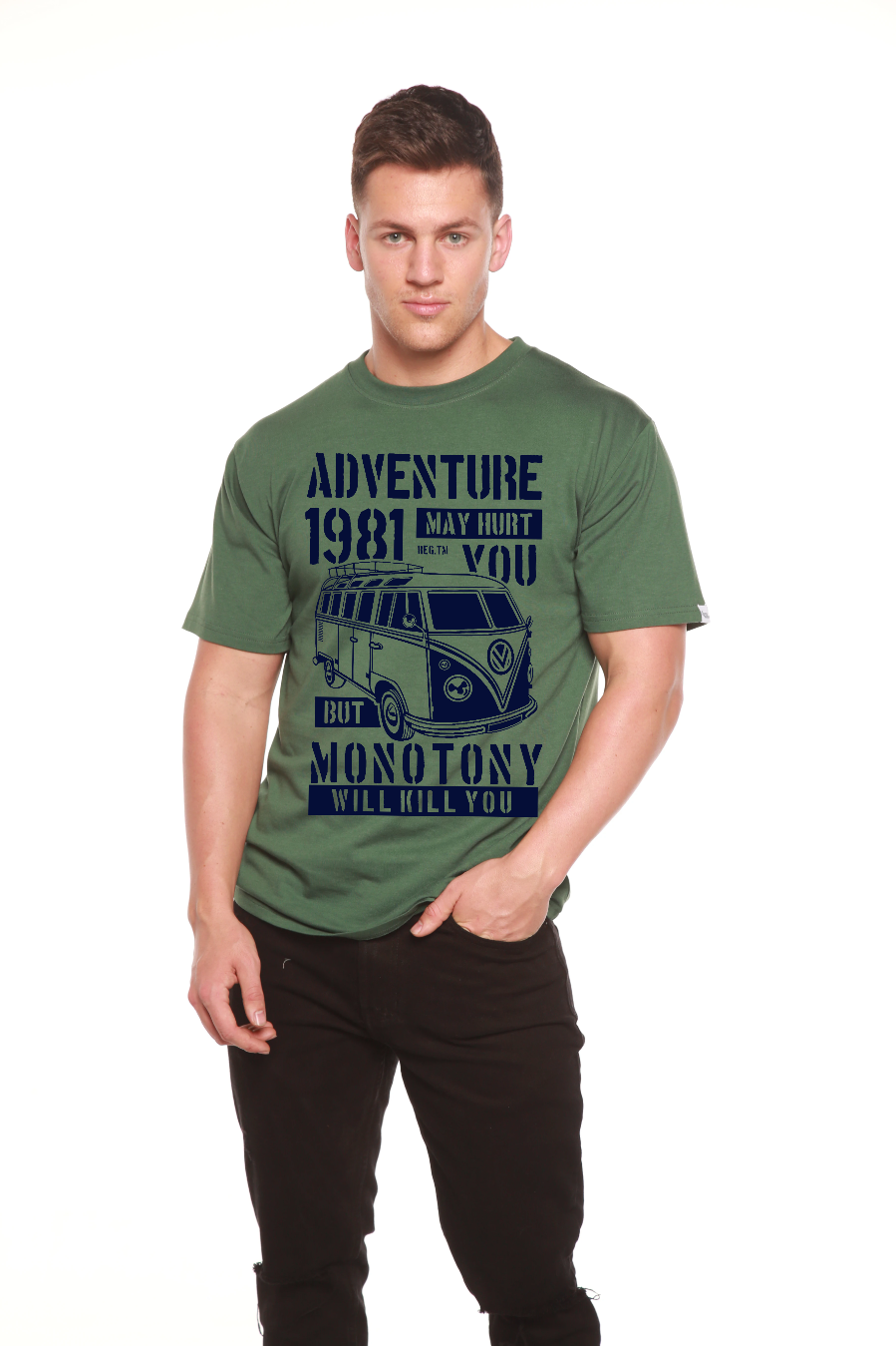 Adventure 1981 Men's Bamboo Viscose/Organic Cotton Short Sleeve Graphic T-Shirt - The7Letter