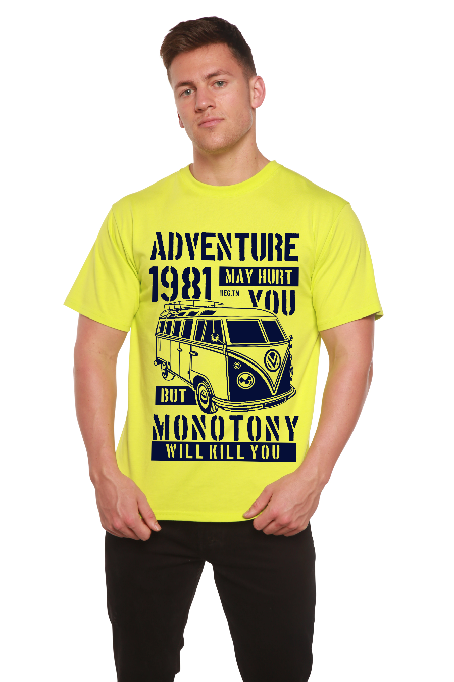 Adventure 1981 Men's Bamboo Viscose/Organic Cotton Short Sleeve Graphic T-Shirt - The7Letter