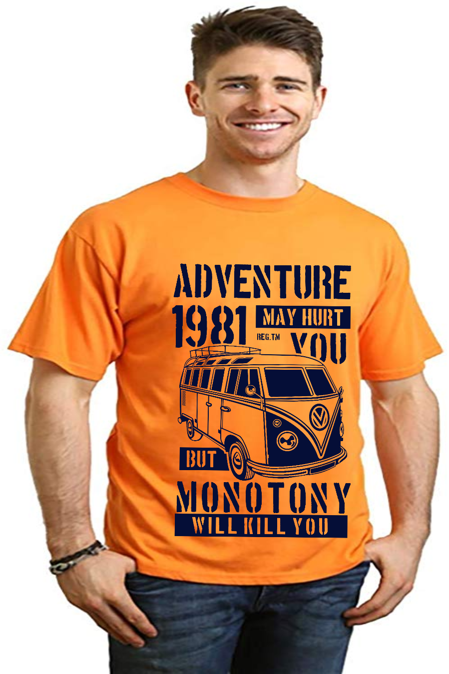 Adventure 1981 Men's Bamboo Viscose/Organic Cotton Short Sleeve Graphic T-Shirt - The7Letter