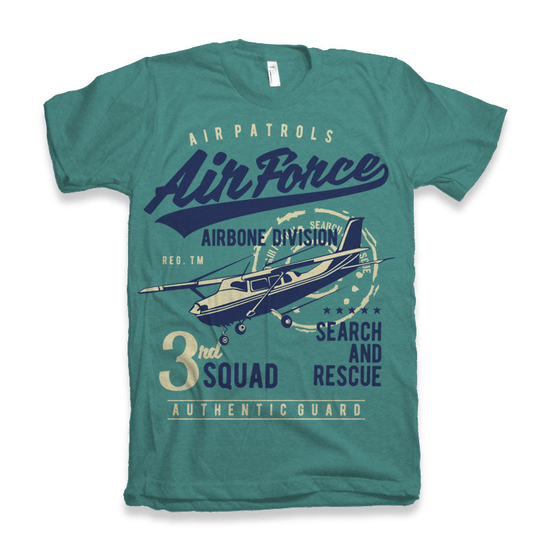 Air Force Men's Bamboo Viscose/Organic Cotton Short Sleeve Graphic T-Shirt - The7Letter