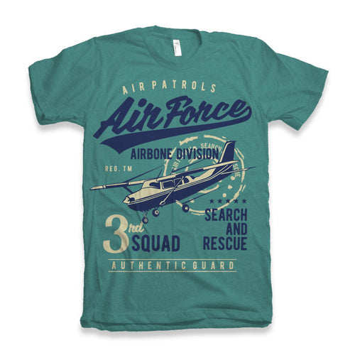 Air Force Men's Bamboo Viscose/Organic Cotton Short Sleeve Graphic T-Shirt - The7Letter