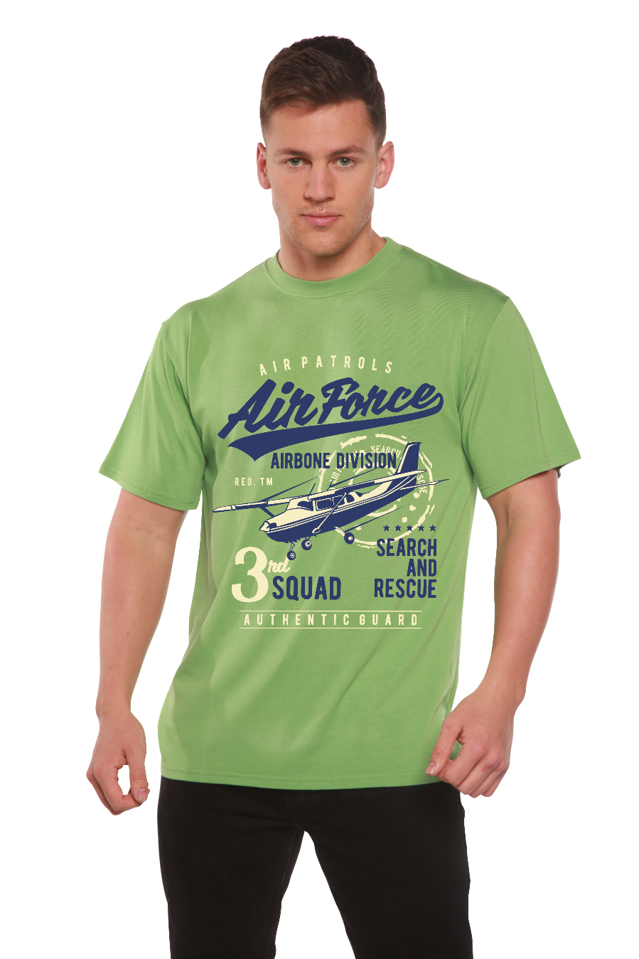 Air Force Men's Bamboo Viscose/Organic Cotton Short Sleeve Graphic T-Shirt - The7Letter