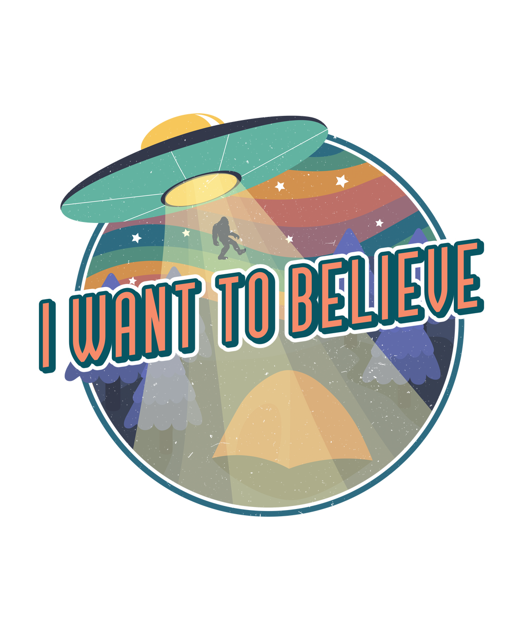 I Want to Believe Men's Bamboo Short Sleeve Printed T-Shirt - The7Letter