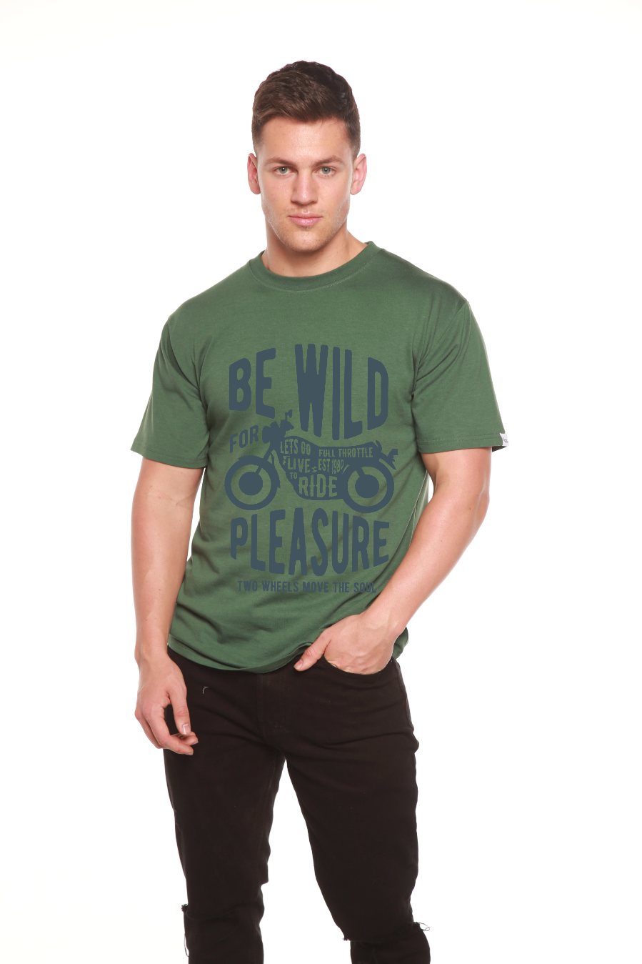 Be Wild Men's Bamboo Viscose/Organic Cotton Short Sleeve Graphic T-Shirt - The7Letter