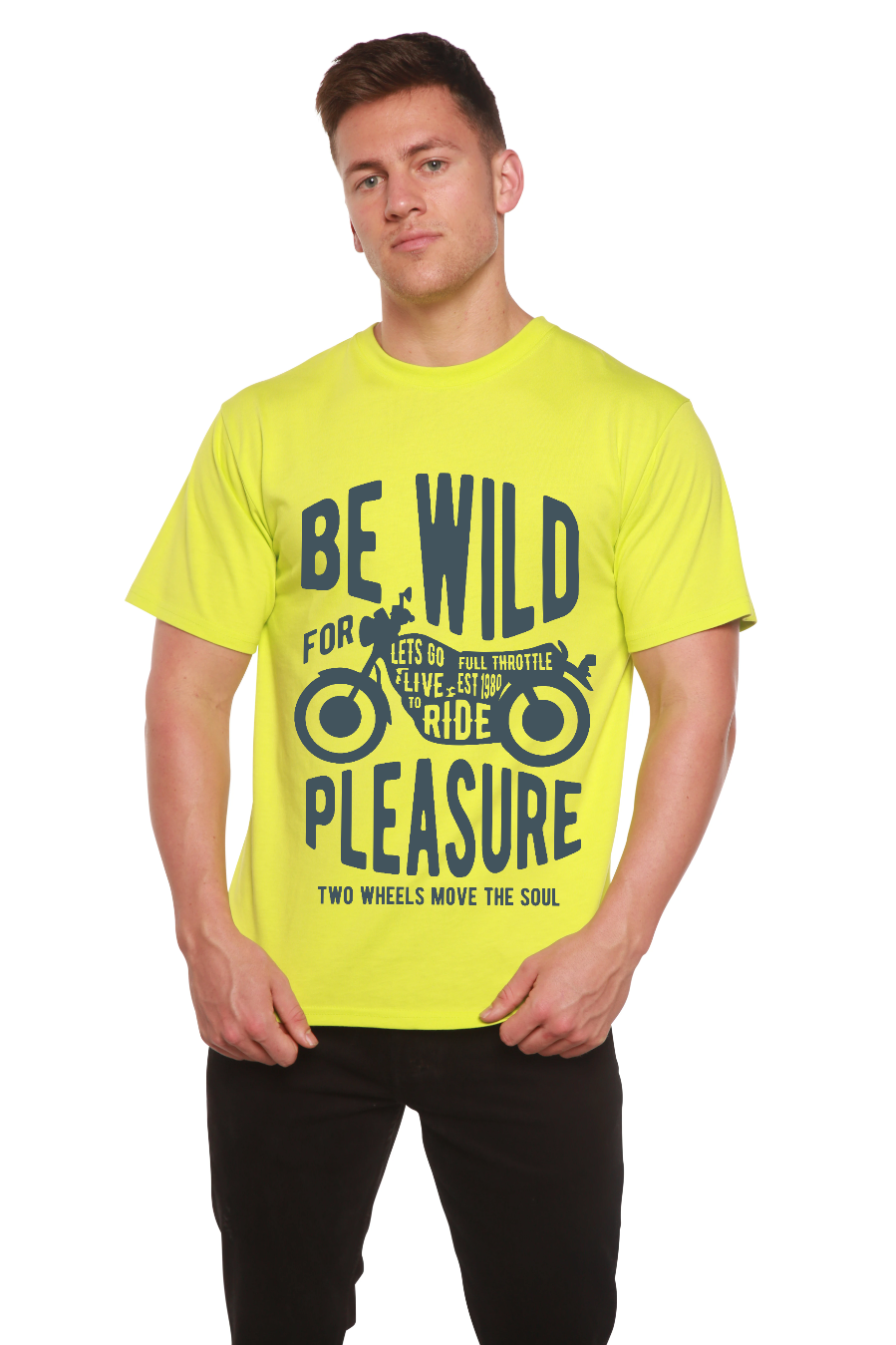Be Wild Men's Bamboo Viscose/Organic Cotton Short Sleeve Graphic T-Shirt - The7Letter