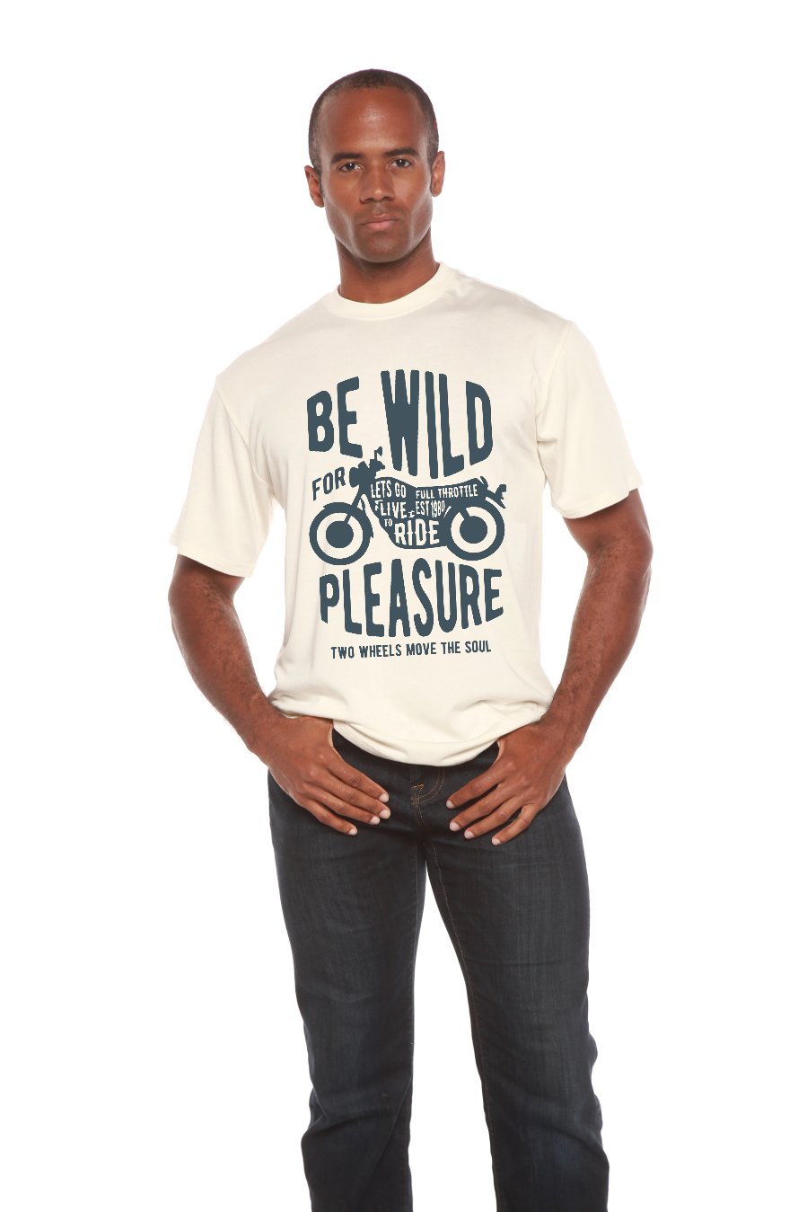Be Wild Men's Bamboo Viscose/Organic Cotton Short Sleeve Graphic T-Shirt - The7Letter