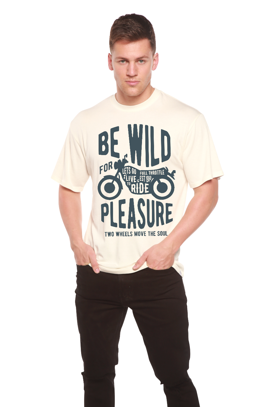 Be Wild Men's Bamboo Viscose/Organic Cotton Short Sleeve Graphic T-Shirt - The7Letter
