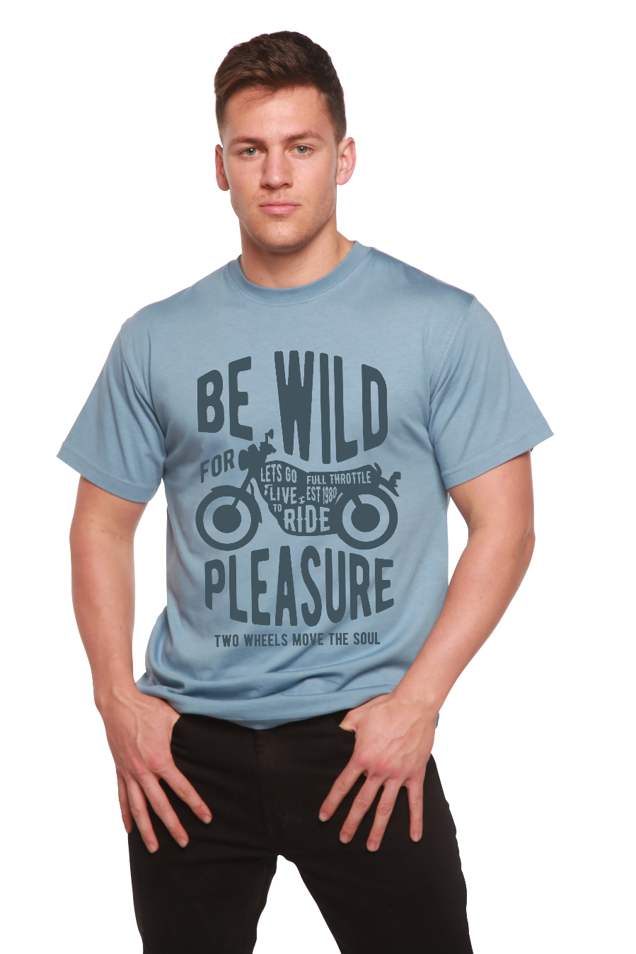 Be Wild Men's Bamboo Viscose/Organic Cotton Short Sleeve Graphic T-Shirt - The7Letter