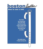 B28 - Boston Leather 1 3/4" Black Patent Leather Belt (Belt runs small)