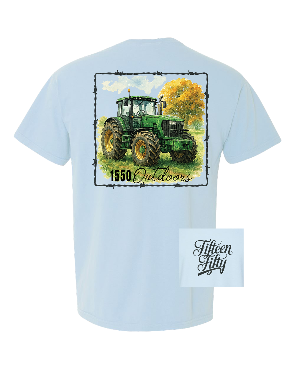 Big Green Tractor T-Shirt mit Brusttasche