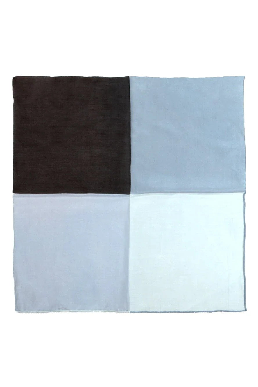Pochette de costume en mélange soie et coton à quatre poches