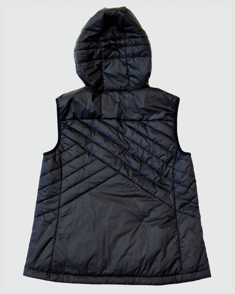 Powerstripe Eco-Friendly Down Hooded Vest - The7Letter