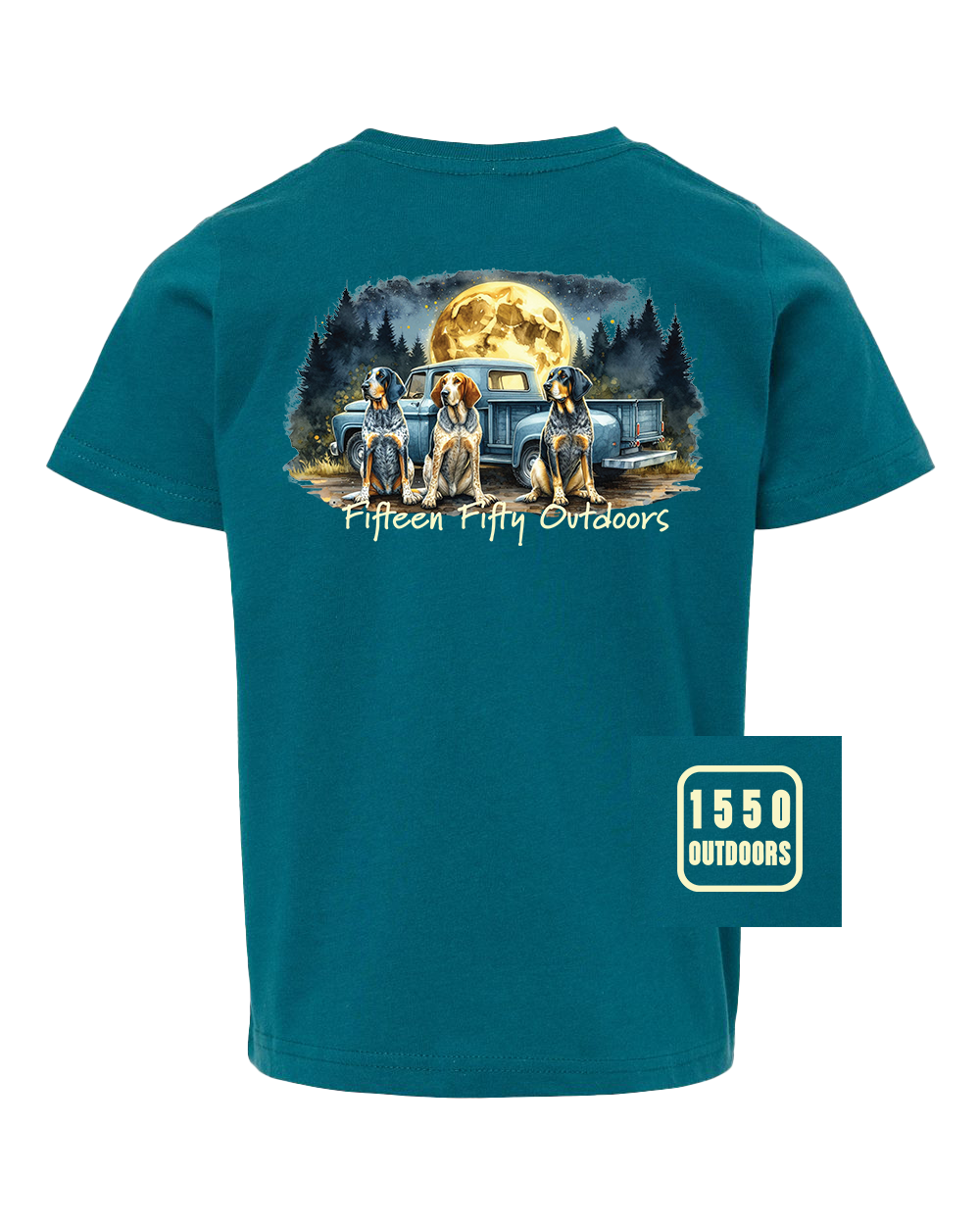 Kleinkinder-T-Shirt „Blauer Mond-Haken“